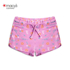 MACYS PINK SAND PRINTED GIRLS SHORTS