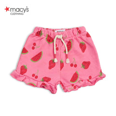 MACYS PINK FRUITY T-SHIRT WITH SHORT SET
