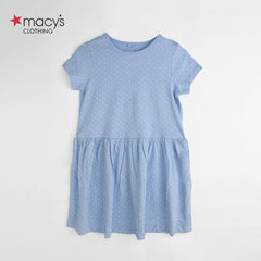 MACYS SKY BLUE DOTTED DRESS