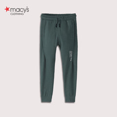 MACYS TEAL NAVY PLUSH TROUSER WITH OVERLOCKING