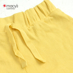 MACYS YELLOW GIRLS PLAIN SHORTS