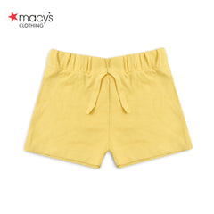 MACYS YELLOW GIRLS PLAIN SHORTS