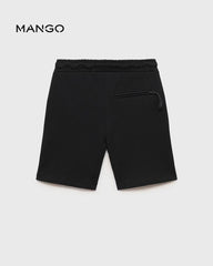 MANGO BLACK BERMUDA SHORTS WITH ZIP POCKETS 87037704