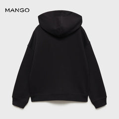 MANGO BLACK FOREVER TIMELESS ZIPPER HOOD