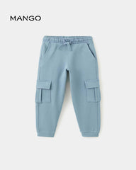MANGO BLUE COTTON JOGGER CARGO TROUSER 37033308