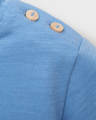 MANGO BLUE COTTON PLAIN T-SHIRT 87025977