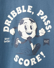 MANGO BLUE DRIBBLE PRINTED COTTON BLEND T-SHIRT 27094410