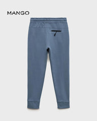 MANGO BLUE JOGGER TROUSERS WITH ELASTIC WAIST 87051512