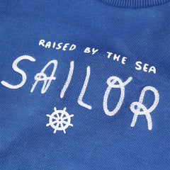 MANGO BLUE SAILOR PRINTED COTTON SWEATSHIRT 47066707