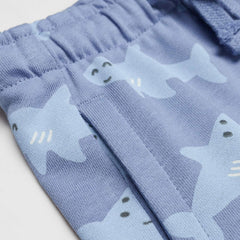 MANGO BLUE SHARKS PRINTED SHORTS 67026039