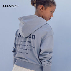 MANGO BLUE SUMMER TIME ZIPPER HOOD 67097132