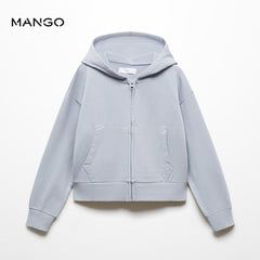 MANGO BLUE SUMMER TIME ZIPPER HOOD 67097132