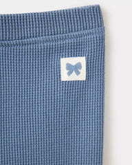 MANGO BLUE WAFFLE COTTON LEGGINGS 37054430