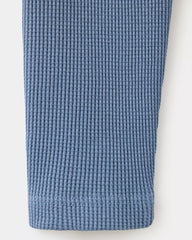 MANGO BLUE WAFFLE COTTON LEGGINGS 37054430