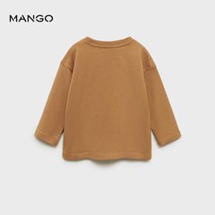 MANGO BROWN LION PRINTED T-SHIRT 77047931