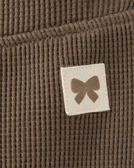 MANGO BROWN WAFFLE KNIT LEGGING 37054430