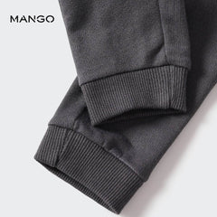 MANGO CHARCOAL COTTON JOGGER TROUSER-1068