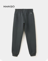 MANGO CHARCOAL GREY LOOSE FIT JOGGER TROUSER 37083274