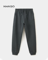 MANGO CHARCOAL GREY LOOSE FIT JOGGER TROUSER 37083274