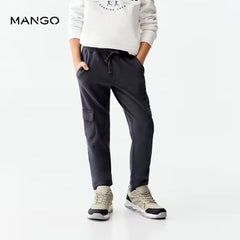 MANGO CHARCOAL JOGGER STYLE TROUSER 67050658