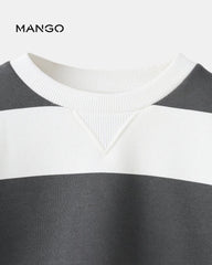 MANGO CHARCOAL STRIPED CHAMPION SWEATSHIRT