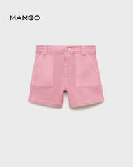 MANGO CHERRY COTTON BERMUDA SHORTS