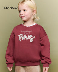 MANGO CHERRY EMBROIDERED DETAILS SWEATSHIRT