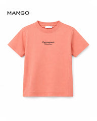 MANGO CORAL PERMANENT VACATION COTTON T-SHIRT