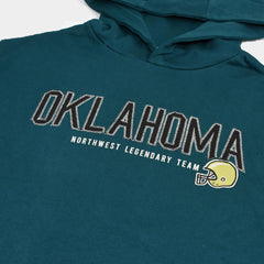 MANGO DARK GREEN OKALOHAMA PRINTED HOODIE