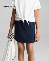 MANGO DARK NAVY COTTON SKORT