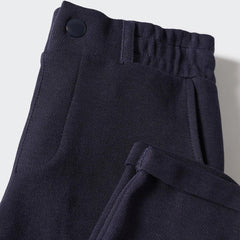 MANGO DARK NAVY ELASTIC WAIST STRAIGHT TROUSER 37075820