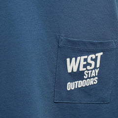 MANGO DARK NAVY POCKET MESSAGE T-SHIRT