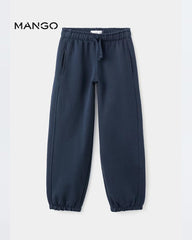 MANGO GIRLS DARK NAVY TROUSER WITH ELASTIC WAIST 17065160