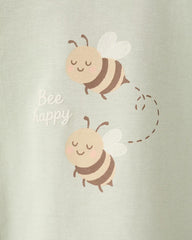 MANGO GREEN BEE HAPPY PURE COTTON T-SHIRT