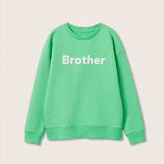 MNG GREEN BROTHER PRINTED COTTON SWEATSHIRT