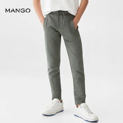 MANGO GREEN DRAWSTRING JOGGER TROUSER 57001041