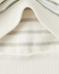 MANGO GREEN STRIPED COTTON BLEND SWEATSHIRT