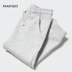 MANGO GREY COTTON JOGGER TROUSER 57072884