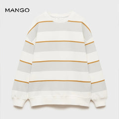 MANGO GREY STRIPED KODAK SWEATSHIRT 2 PCS SET