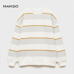 MANGO GREY STRIPED KODAK SWEATSHIRT 87093638