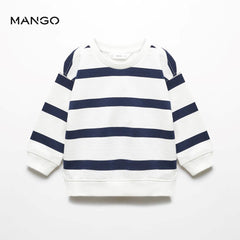MANGO HOLIDAY NAVY STRIPED SWEATSHIRT 67056003