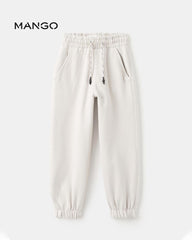 MANGO ICE GREY COTTON JOGGER TROUSER 17027900