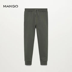 MANGO KHAKI CORD ORGANIC JOGGER TROUSER 87061507