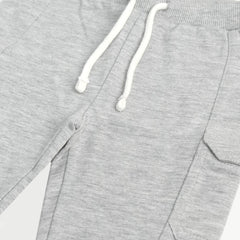 MANGO KIDS LIGHT GREY CARGO STYLE TROUSER