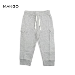 MANGO KIDS LIGHT GREY CARGO STYLE TROUSER
