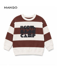 MANGO KIDS NORTH BEACH STRIPED SWEATSHIRT