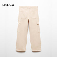 MANGO LIGHT BEIGE CARGO JEANS