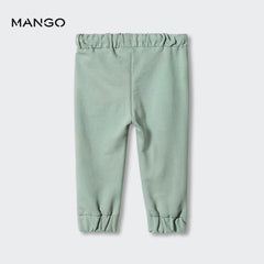 MANGO LIGHT GREEN KINDNESS PRINTED TROUSER 47052521