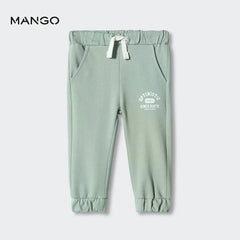 MANGO LIGHT GREEN KINDNESS PRINTED TROUSER 47052521