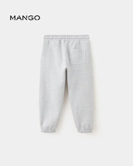 MANGO LIGHT GREY COTTON JOOGER STYLE TROUSER 37094779